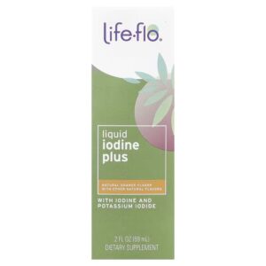 Life-flo, жидкий йод плюс, натуральный апельсиновый вкус, 59 мл (2 жидк. унции)